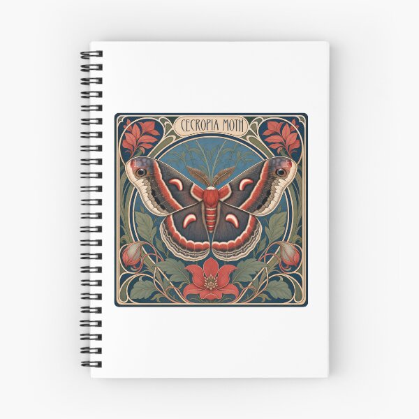 Item preview, Cecropia Moth Magnificent Art Nouveau Insect designed and sold by AntiqueImages.