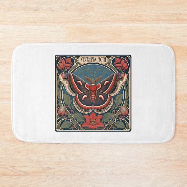 Item preview, Cecropia Moth Magnificent Art Nouveau Insect designed and sold by AntiqueImages.