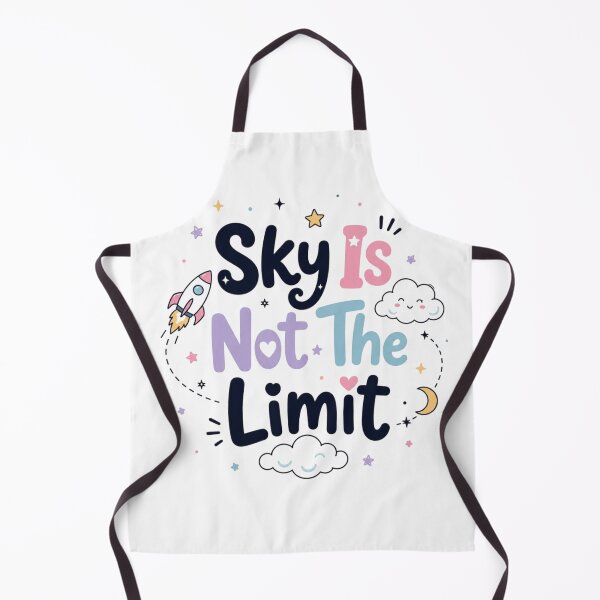 Item preview, Sky Is Not The Limit Cute Space Quote | Kawaii Rocket & Stars | Motivational Typography Design designed and sold by Sanika arts .