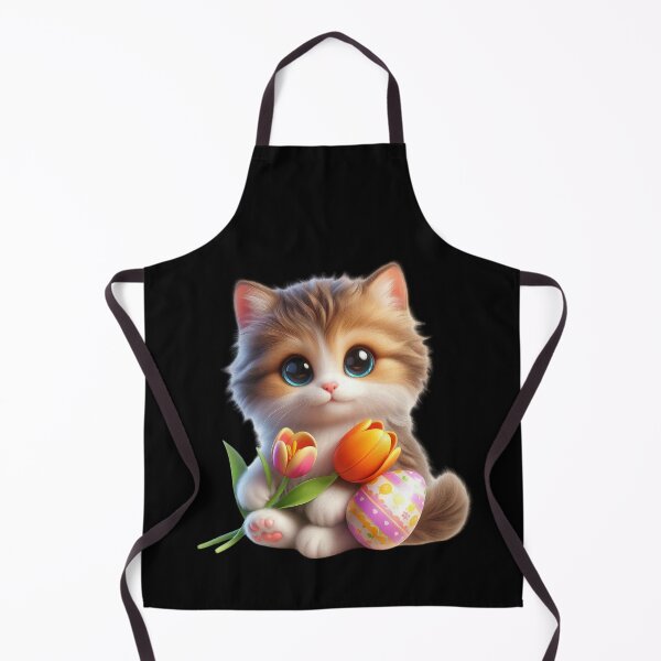 Item preview, Adorable Kitten with Tulips designed and sold by Munsonlookfor.