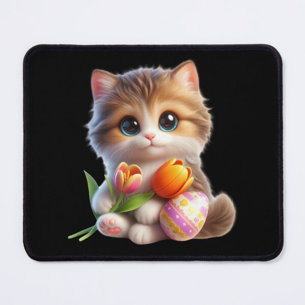 Item preview, Adorable Kitten with Tulips designed and sold by Munsonlookfor.