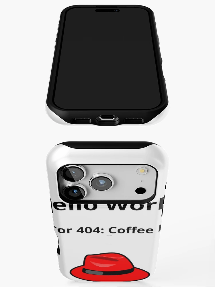 Thumbnail 3 of 4, iPhone Case, Hello World Error 404 designed and sold by SyntaxError404.