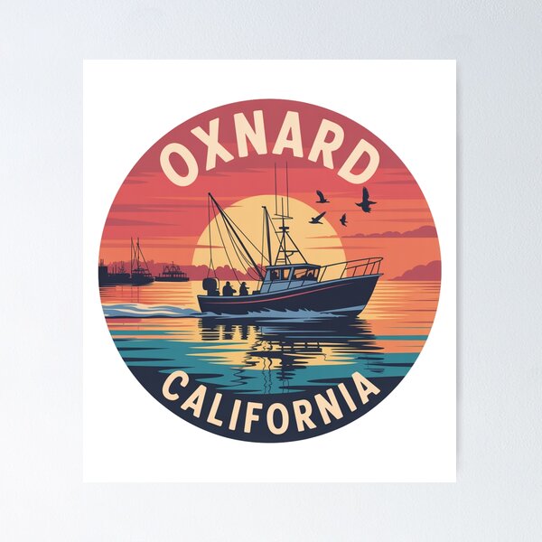 Item preview, Oxnard California: Fishing Boat Sunset designed and sold by CircinusStore.