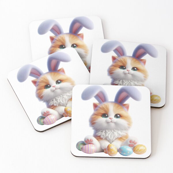 Item preview, Cute Kitten with Bunny Ears designed and sold by Munsonlookfor.