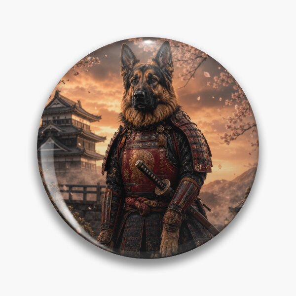 Item preview, Samurai German Shepherd Warrior Art designed and sold by ASWIN STUDIO.