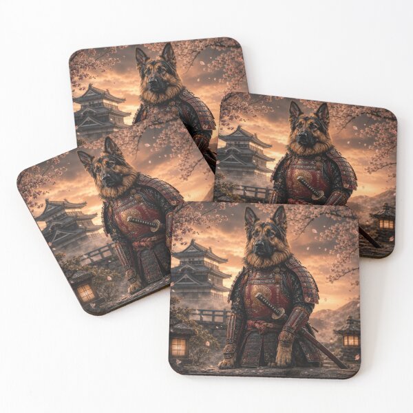 Item preview, Samurai German Shepherd Warrior Art designed and sold by ASWIN STUDIO.