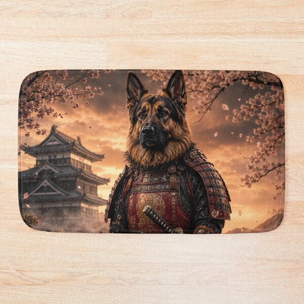 Item preview, Samurai German Shepherd Warrior Art designed and sold by ASWIN STUDIO.