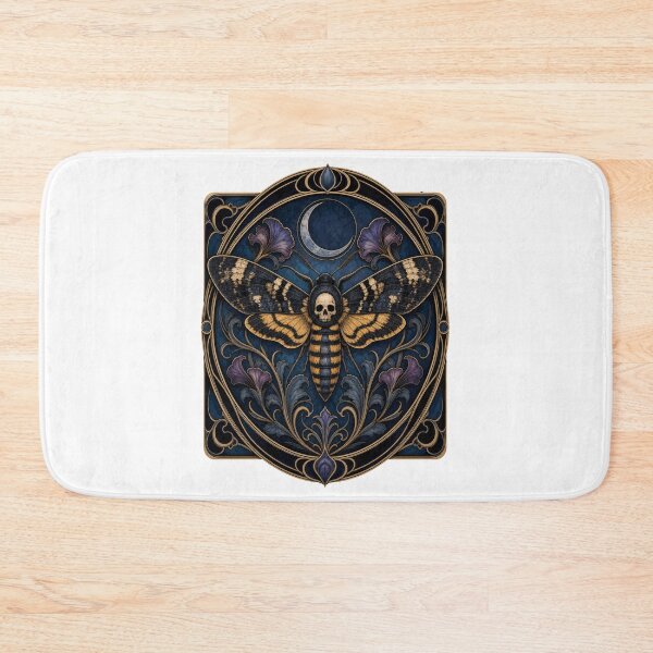 Item preview, Mystical Skull Moth Crescent Moon Gothic Elegance designed and sold by AntiqueImages.