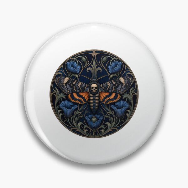 Item preview, Deaths Head Moth Skull Elegant Gothic Floral designed and sold by AntiqueImages.