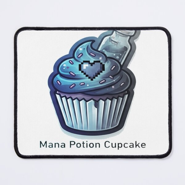 Item preview, mana potion cupcake fantasy magic designed and sold by Mudikeys.