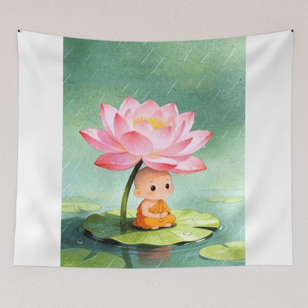 Item preview, Tiny Monk, Big Petals designed and sold by ritusdesigns.