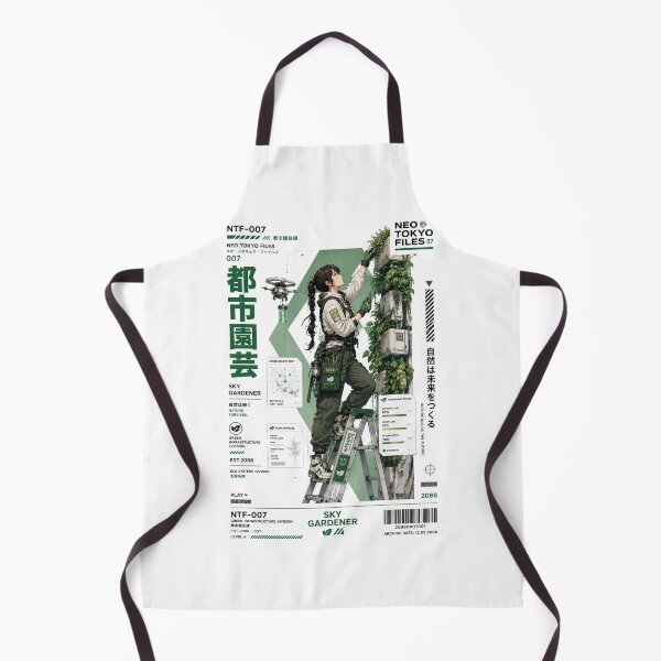 Item preview, Neo Tokyo Files 007 – Sky Gardener | Eco Cyberpunk Anime Techwear designed and sold by Noro Art .