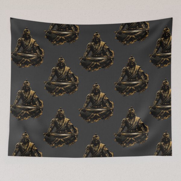 Item preview, Bronze Armor Samurai Warrior Meditation Art designed and sold by RoyalEarthstore.