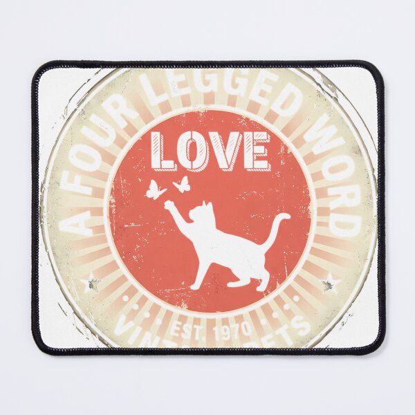 Item preview, Love Is a Four-Legged Word Cat Shirt - Black Oversized T-Shirt designed and sold by Badriiiii.