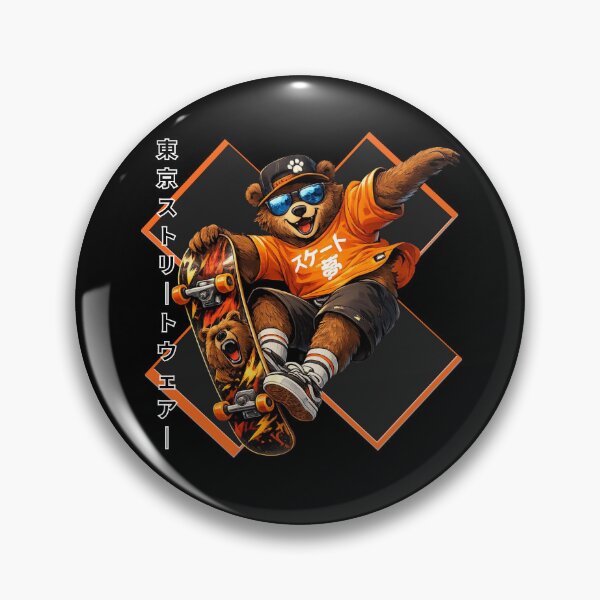 Item preview, Cool Tokyo Skater Bear Japanese Streetwear Aesthetic designed and sold by WRParadise.