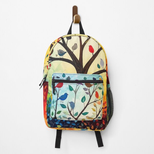 Item preview, Colorful Birds in a Vibrant Tree designed and sold by Sasas Design.