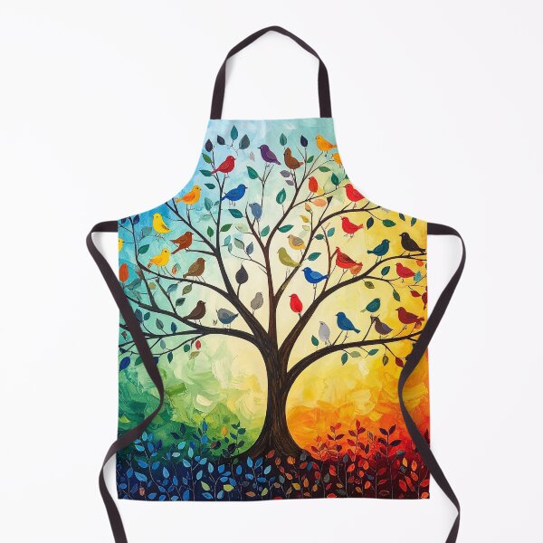 Item preview, Colorful Birds in a Vibrant Tree designed and sold by Sasas Design.