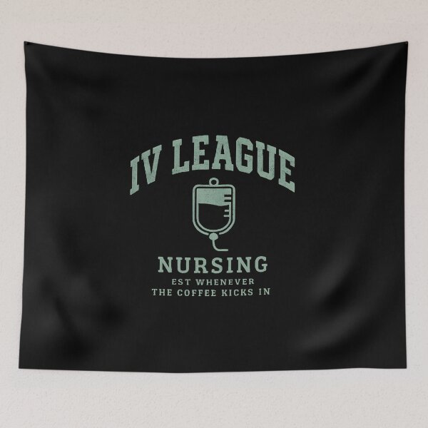 Item preview,  IV League Nurse Shirt, Funny Varsity Nursing Pun T-Shirt, Retro Collegiate Nurse Gift Tee, Distressed IV Bag Graphic Shirt designed and sold by TshirtsLabs.