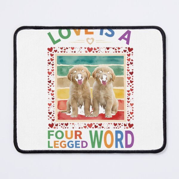 Item preview, LOVE is a Four-Legged Word Pet Dog Lover Novelty Graphic design Classic T-Shirt designed and sold by Cafe18.