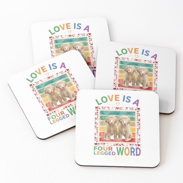 Item preview, LOVE is a Four-Legged Word Pet Dog Lover Novelty Graphic design Classic T-Shirt designed and sold by Cafe18.