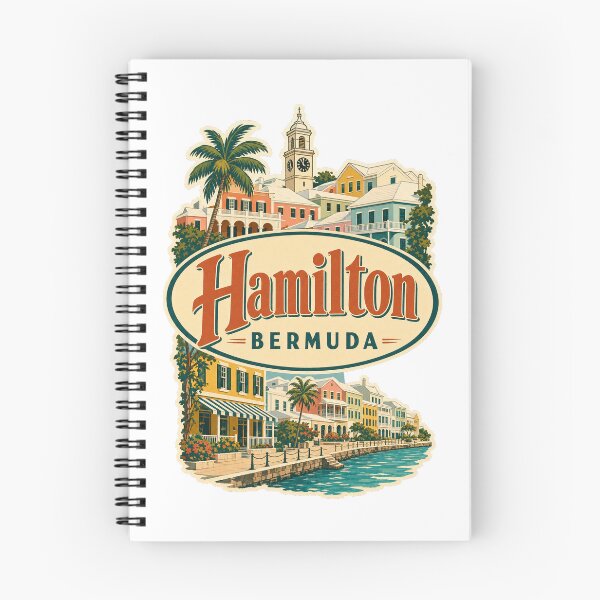 Item preview, Hamilton Bermuda Travel Souvenir - Retro Oval Label designed and sold by VisualArtsOasis.