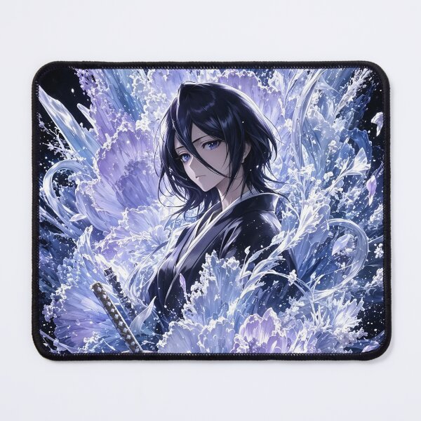 Item preview, Rukia | Frost Blossom Sword Maiden | Ethereal Ice Warrior | Japanese Fantasy Art Print designed and sold by Dyan4.