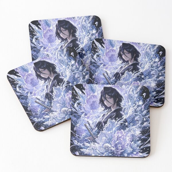 Item preview, Rukia | Frost Blossom Sword Maiden | Ethereal Ice Warrior | Japanese Fantasy Art Print designed and sold by Dyan4.