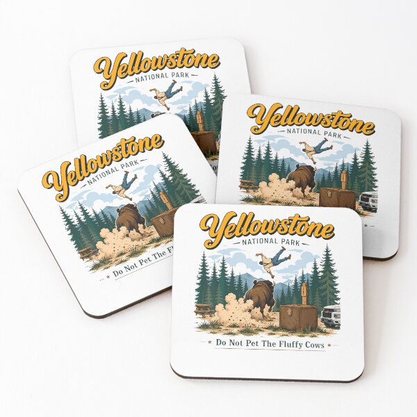 Item preview, Yellowstone National Park Do Not Pet The Fluffy Cows Vintage designed and sold by Apparel-Vortex.