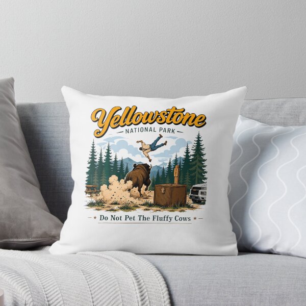 Item preview, Yellowstone National Park Do Not Pet The Fluffy Cows Vintage designed and sold by Apparel-Vortex.
