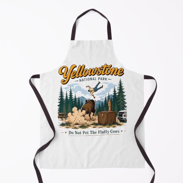 Item preview, Yellowstone National Park Do Not Pet The Fluffy Cows Vintage designed and sold by Apparel-Vortex.