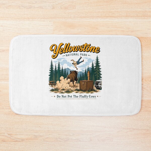 Item preview, Yellowstone National Park Do Not Pet The Fluffy Cows Vintage designed and sold by Apparel-Vortex.