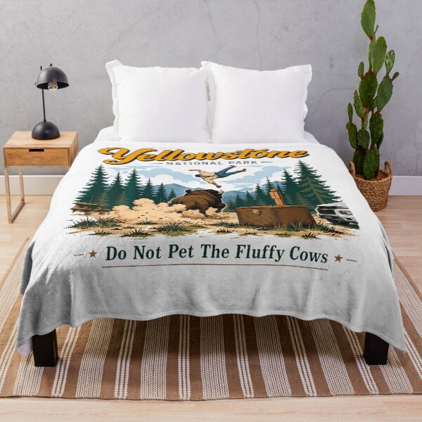 Item preview, Yellowstone National Park Do Not Pet The Fluffy Cows Vintage designed and sold by Apparel-Vortex.