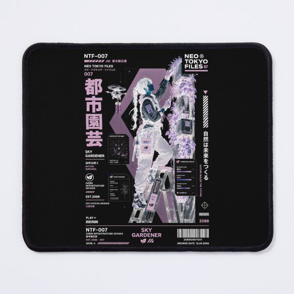 Item preview, Neo Tokyo Files 007 Negative – Sky Gardener | Eco Cyberpunk Anime Techwear designed and sold by Noro Art .