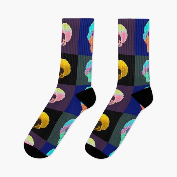 Item preview, Vaporwave 8-Bit Pixel Pansy Grid Sticker | Pop Art Pixelated Flower Decal | Retro Synthwave Gamer Pansy Vinyl Sticker | Aesthetic Cyber Floral Decal designed and sold by SergioMiklos.