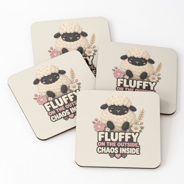 Item preview, Fluffy On The Outside Chaos Inside Cute Crochet Sheep Farm Gift designed and sold by Panom Suavichien.