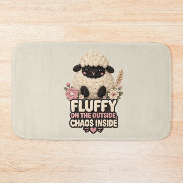 Item preview, Fluffy On The Outside Chaos Inside Cute Crochet Sheep Farm Gift designed and sold by Panom Suavichien.