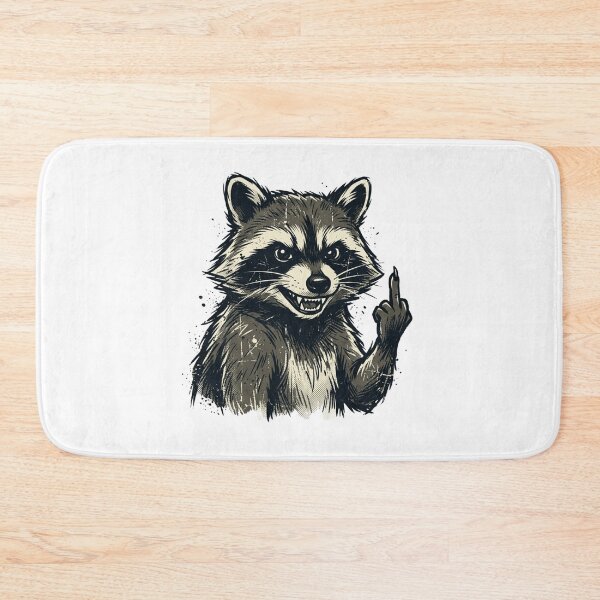 Item preview, Funny Raccoon Middle Finger Sarcastic Trash Panda Retro Vintage Meme Graphic Art designed and sold by raedattia.