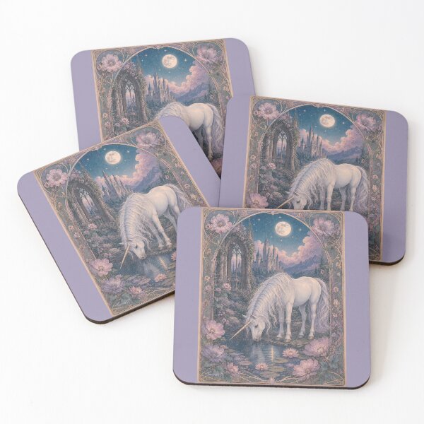 Item preview, Art Nouveau Unicorn VII designed and sold by UnicornAndRaven .