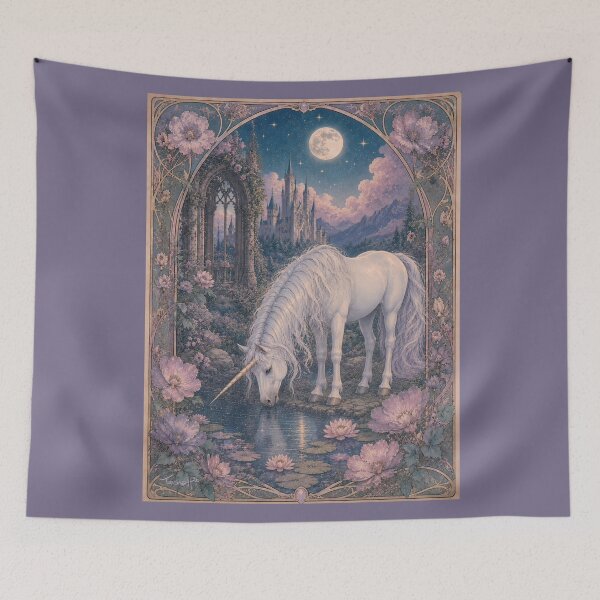 Item preview, Art Nouveau Unicorn VII designed and sold by UnicornAndRaven .