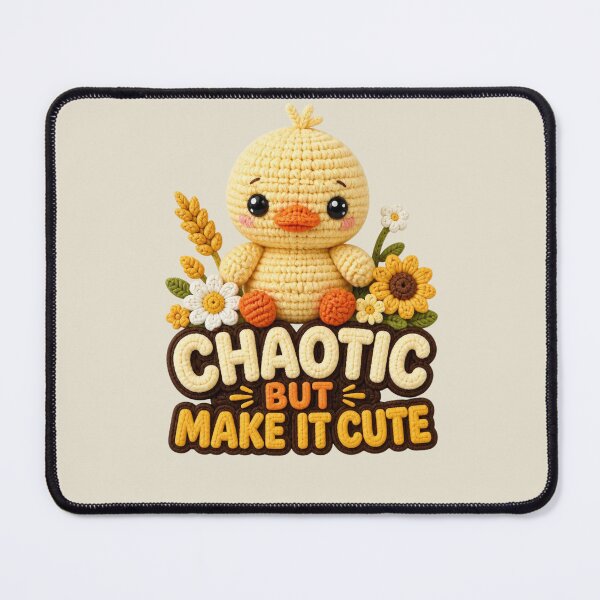 Item preview, Chaotic But Make It Cute Crochet Duck Funny Farm Animal Gift designed and sold by Panom Suavichien.