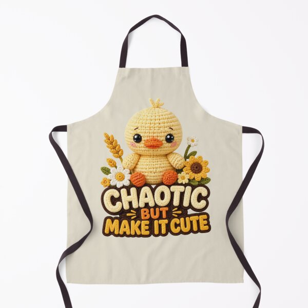 Item preview, Chaotic But Make It Cute Crochet Duck Funny Farm Animal Gift designed and sold by Panom Suavichien.
