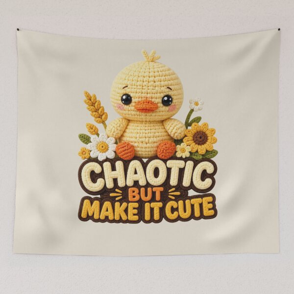 Item preview, Chaotic But Make It Cute Crochet Duck Funny Farm Animal Gift designed and sold by Panom Suavichien.