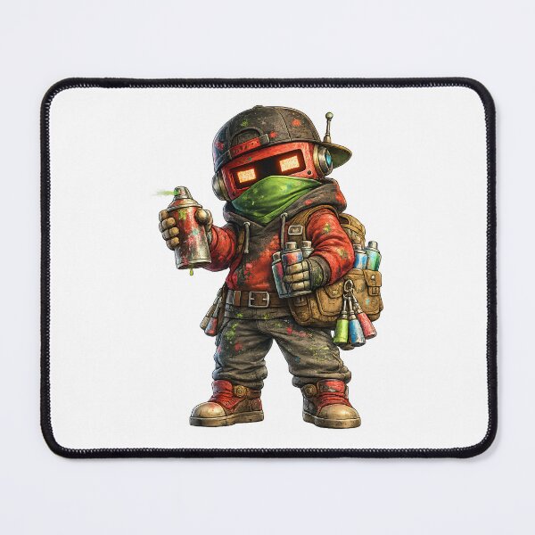 Item preview, Cute Graffiti Robot Spray Paint Artist designed and sold by Yomere.