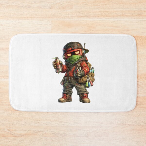 Item preview, Cute Graffiti Robot Spray Paint Artist designed and sold by Yomere.
