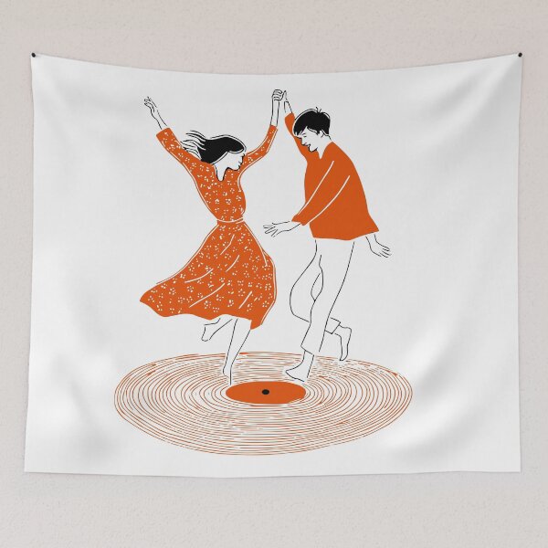 Item preview, Dancing Couple Wall Art Print, Retro Record Player  designed and sold by VisionGraphic.