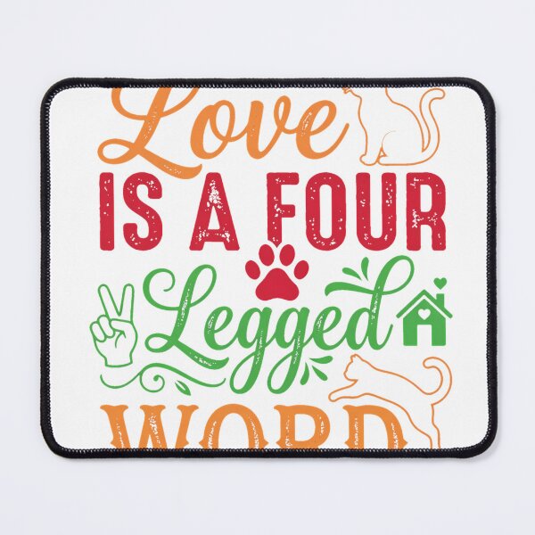 Item preview, Love is a Four-Legged Word Ocean Sunset Ombre White Letters Oversized T-Shirt designed and sold by Aru Pxle.