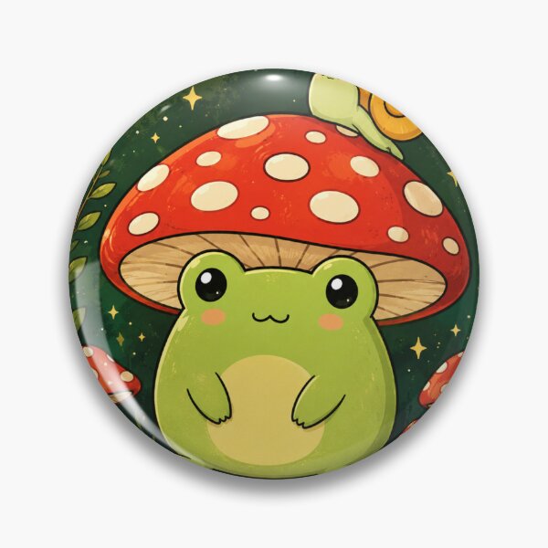 Item preview, Cute Frog Under Mushroom Wall Art | Kawaii Frog & Snail Illustration | Cottagecore Woodland Decor | Whimsical Forest Animal Print | Nursery Gift designed and sold by AbstractAuraArt.