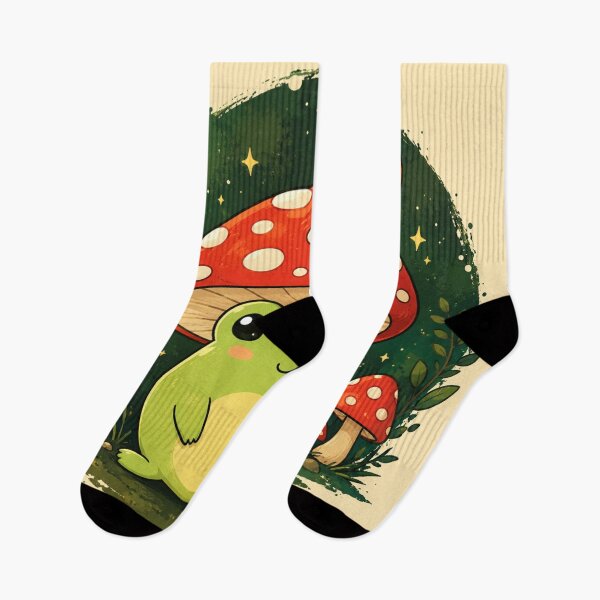 Item preview, Cute Frog Under Mushroom Wall Art | Kawaii Frog & Snail Illustration | Cottagecore Woodland Decor | Whimsical Forest Animal Print | Nursery Gift designed and sold by AbstractAuraArt.