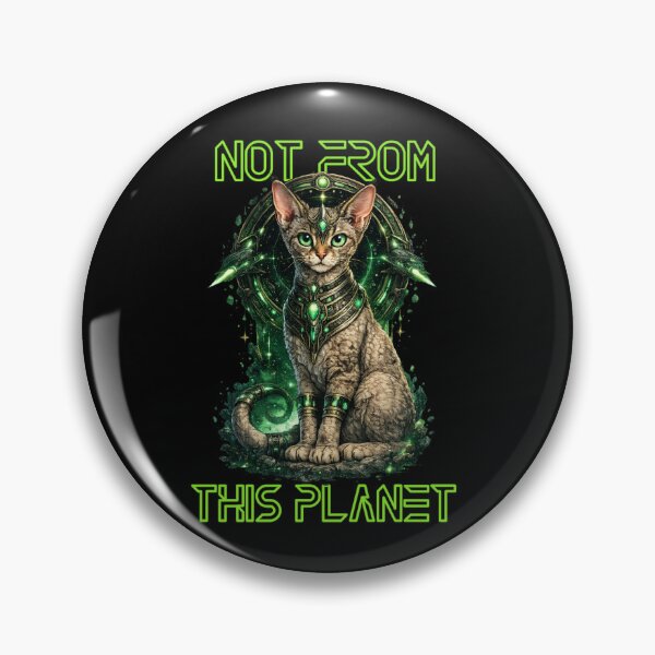 Item preview, Not From This Planet Alien Cat – Futuristic Sci-Fi Space Kitty Neon Green T-Shirt Design designed and sold by AvalonTshirts.