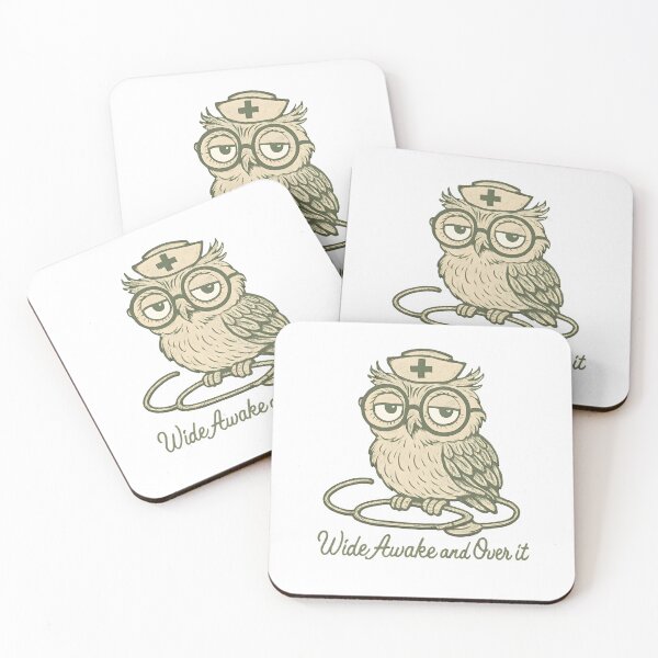 Item preview, Wide Awake and Over It Owl Shirt, Funny Owl Nurse T-Shirt, Cute Night Shift Nurse Gift, Tired Nurse Animal Tee designed and sold by TshirtsLabs.